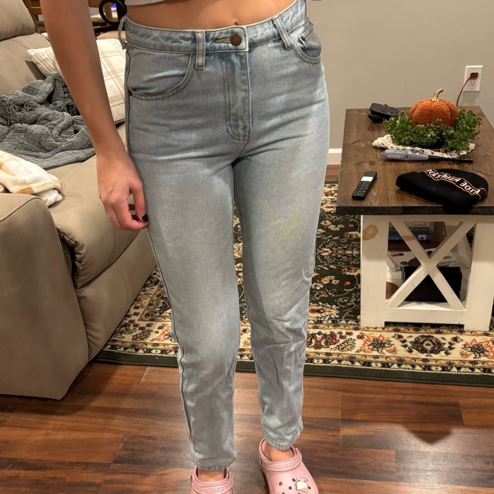 Princess Polly High Rise Light Blue Jeans